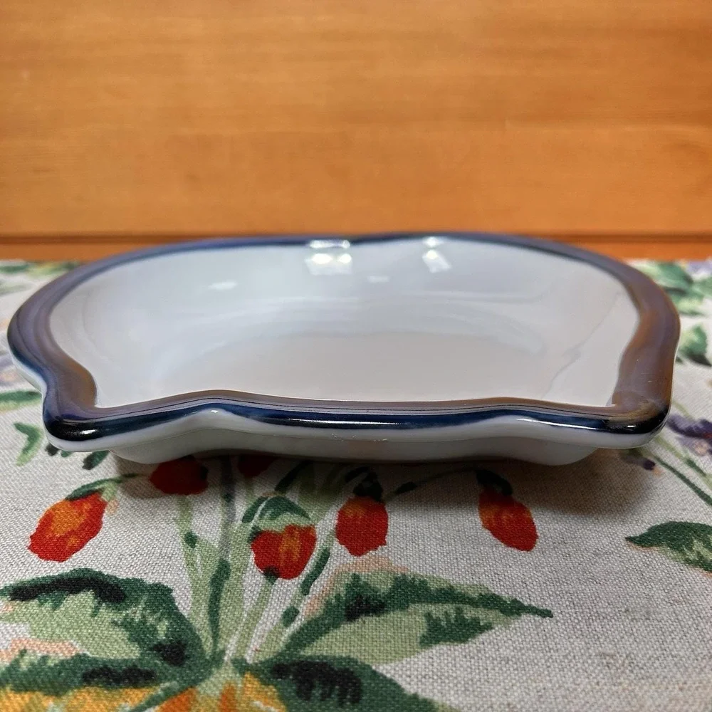 VTG Takahashi San Francisco Blue Fat Chubby Happy Cat Ceramic Serving Dish Plate